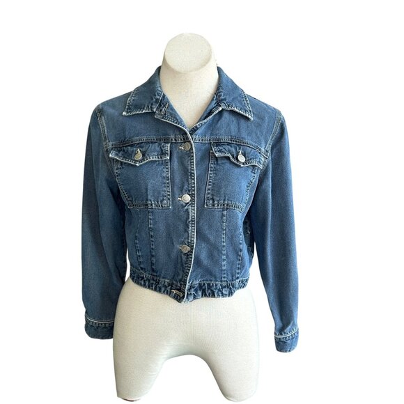 Indigo Hand Blue Tencel Casual Trucker Jacket Size Small - Picture 1 of 10